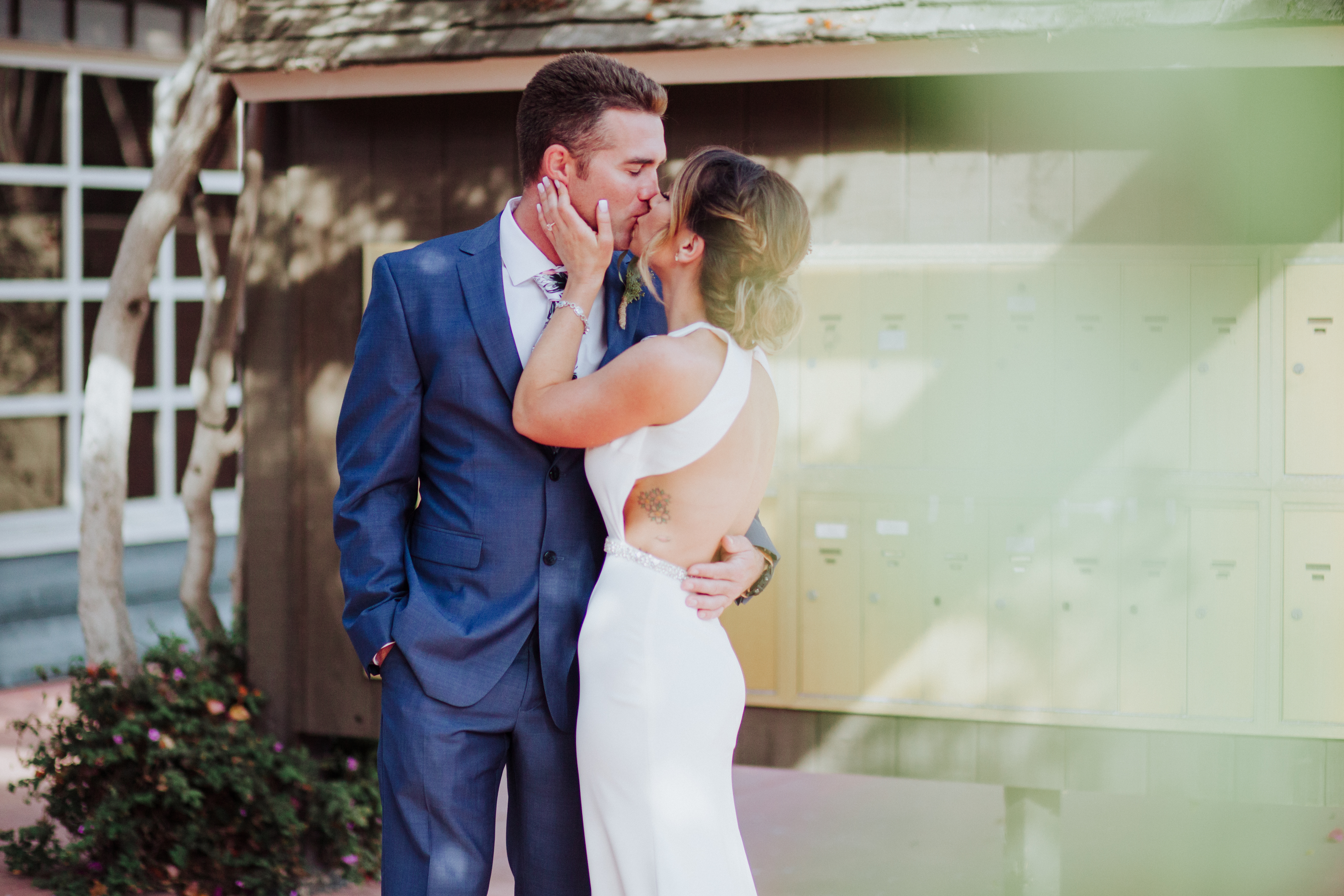 Bride and groom portraitsat a Romantic Style San Diego Wedding at Marina Village by Kylie Rae Photography