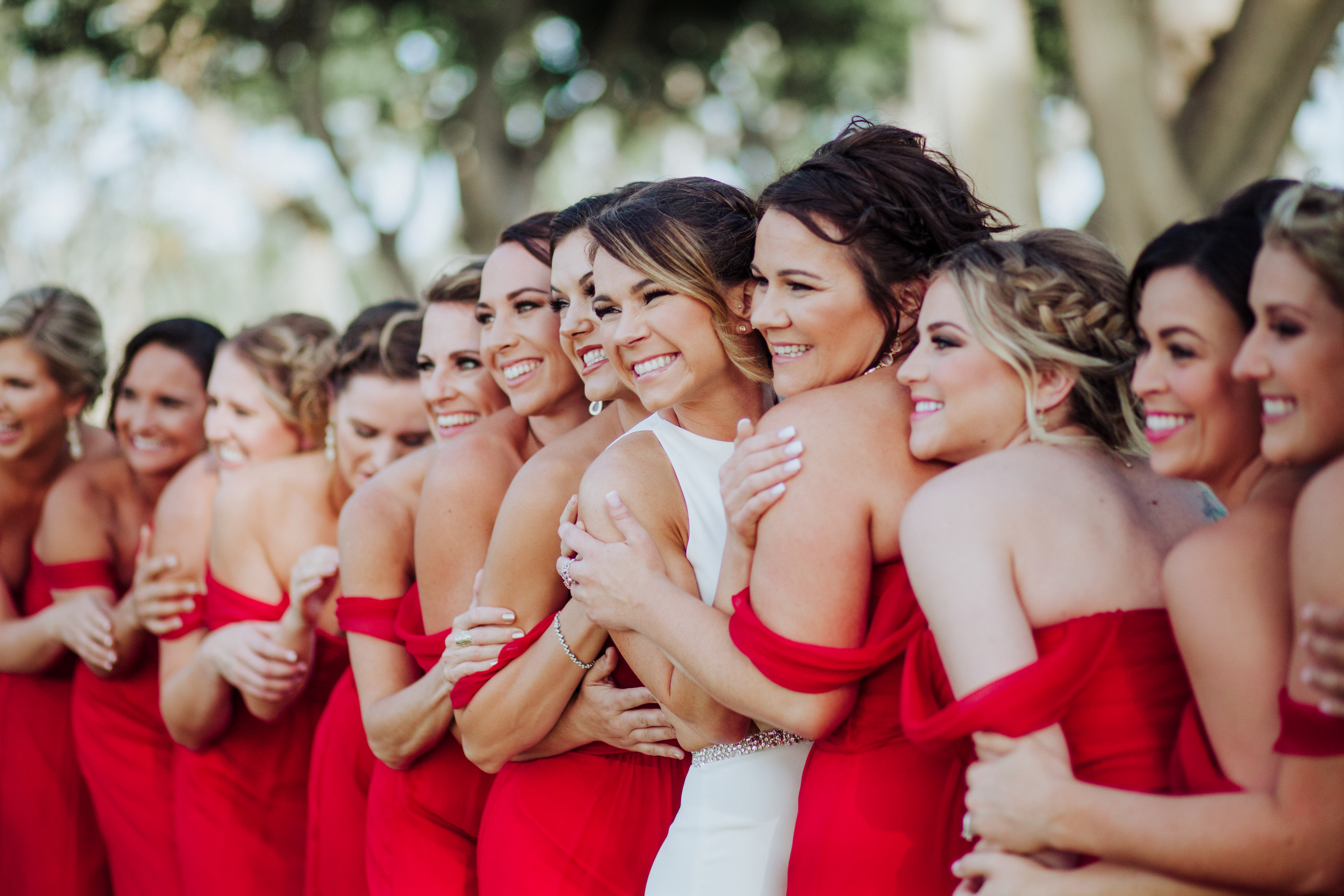 Bridal party portraitsat a Romantic Style San Diego Wedding at Marina Village by Kylie Rae Photography
