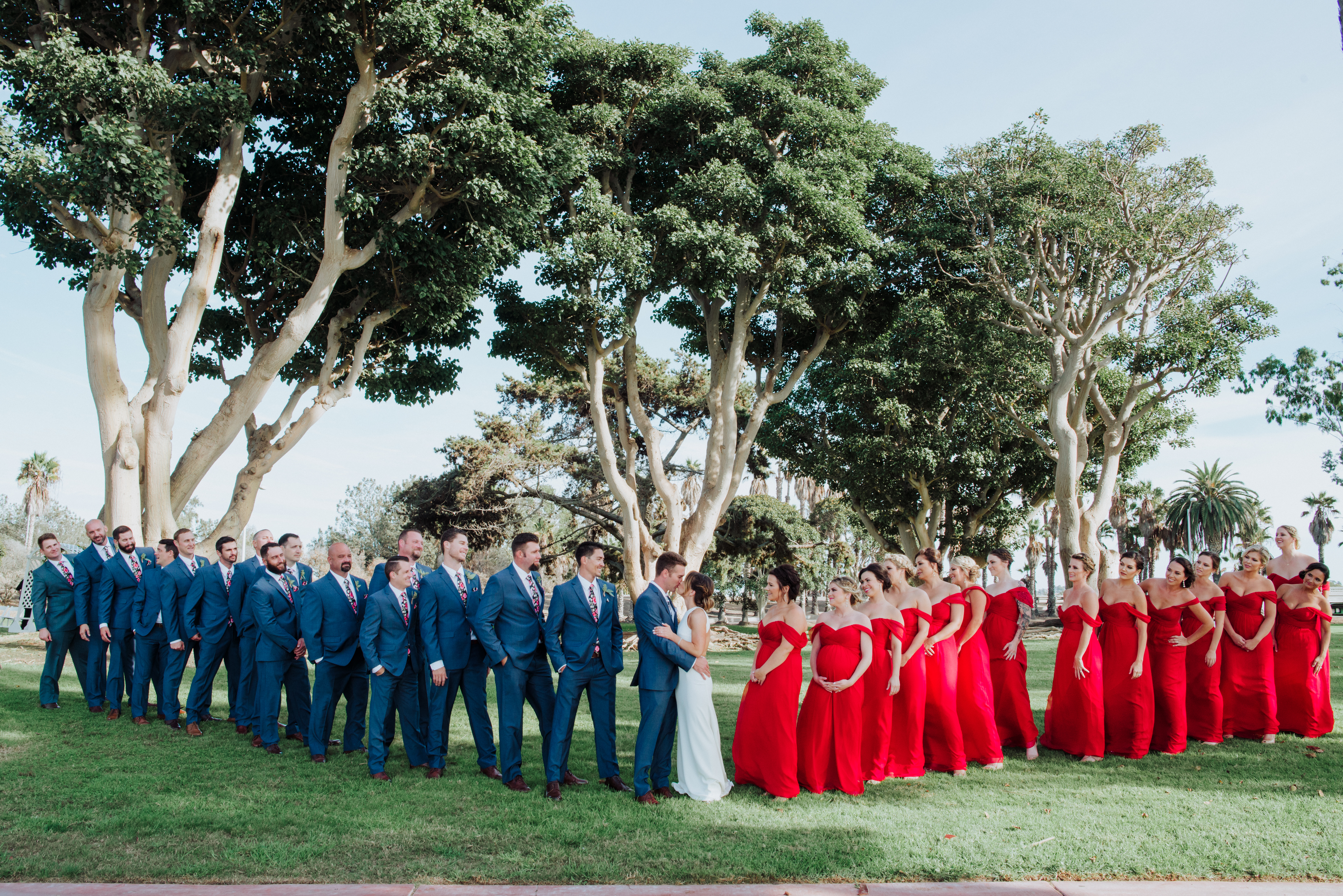 Bridal party portraitsat a Romantic Style San Diego Wedding at Marina Village by Kylie Rae Photography