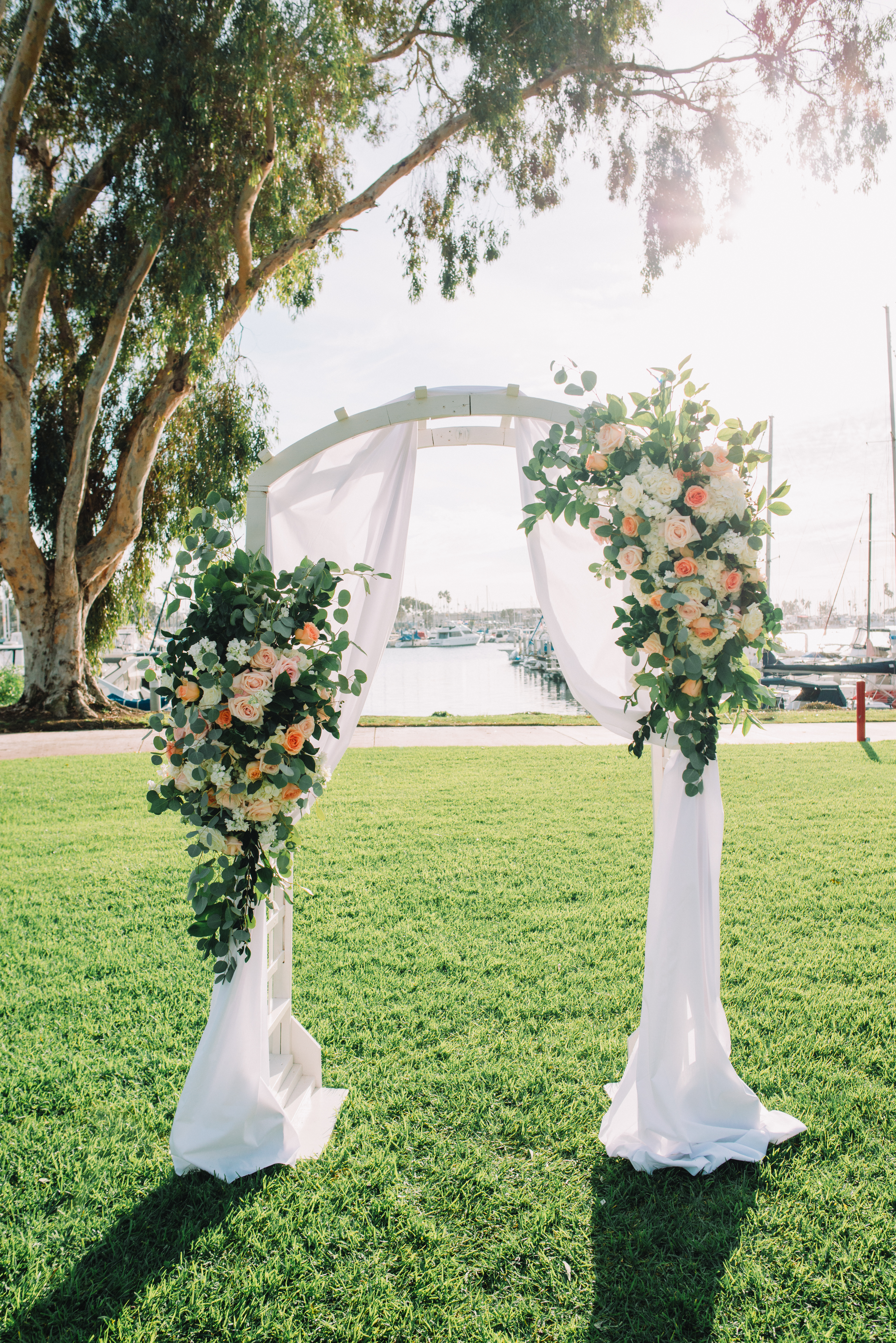 Wedding archat a Romantic Style San Diego Wedding at Marina Village by Kylie Rae Photography