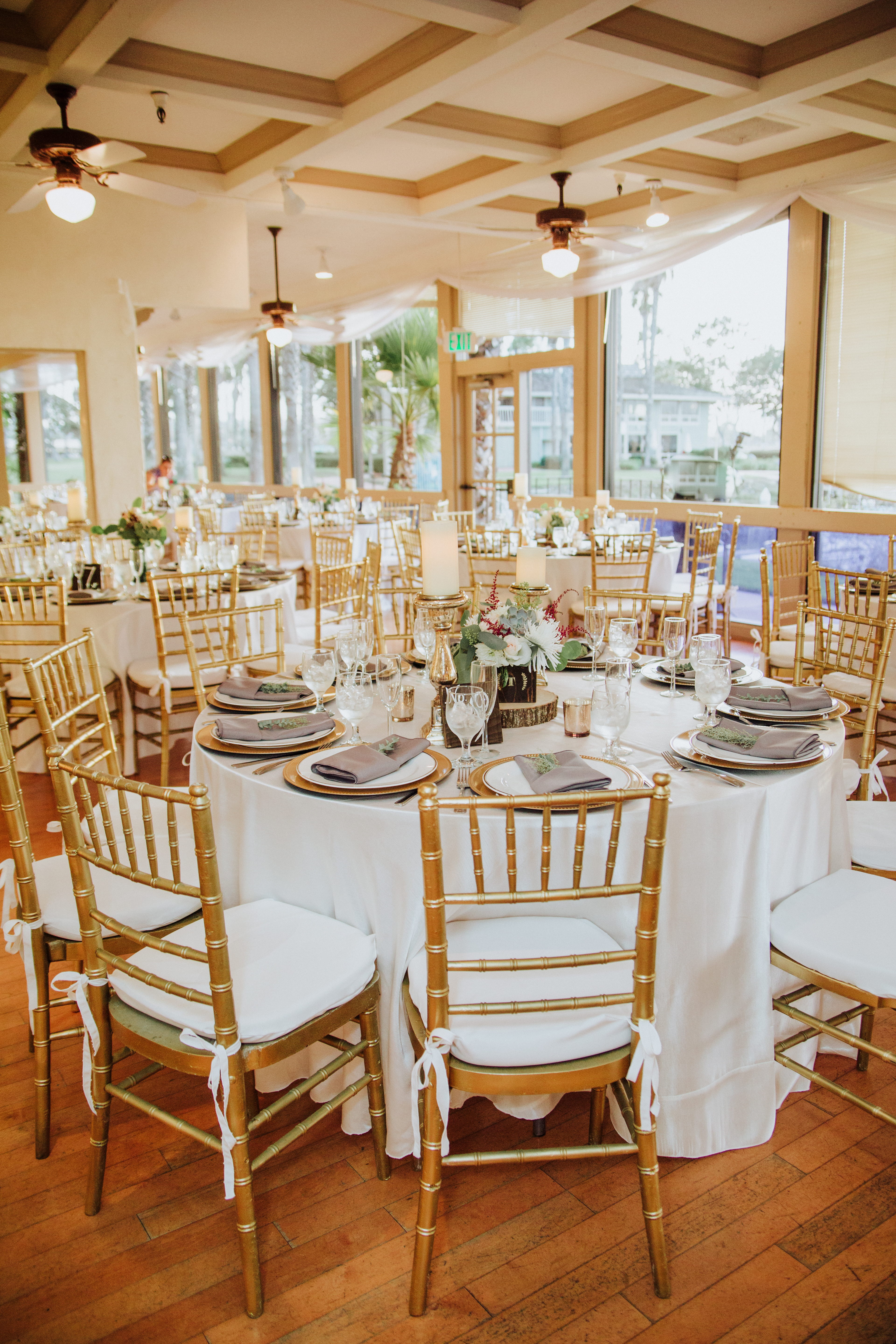 Wedding reception on the marinaat a Romantic Style San Diego Wedding at Marina Village by Kylie Rae Photography