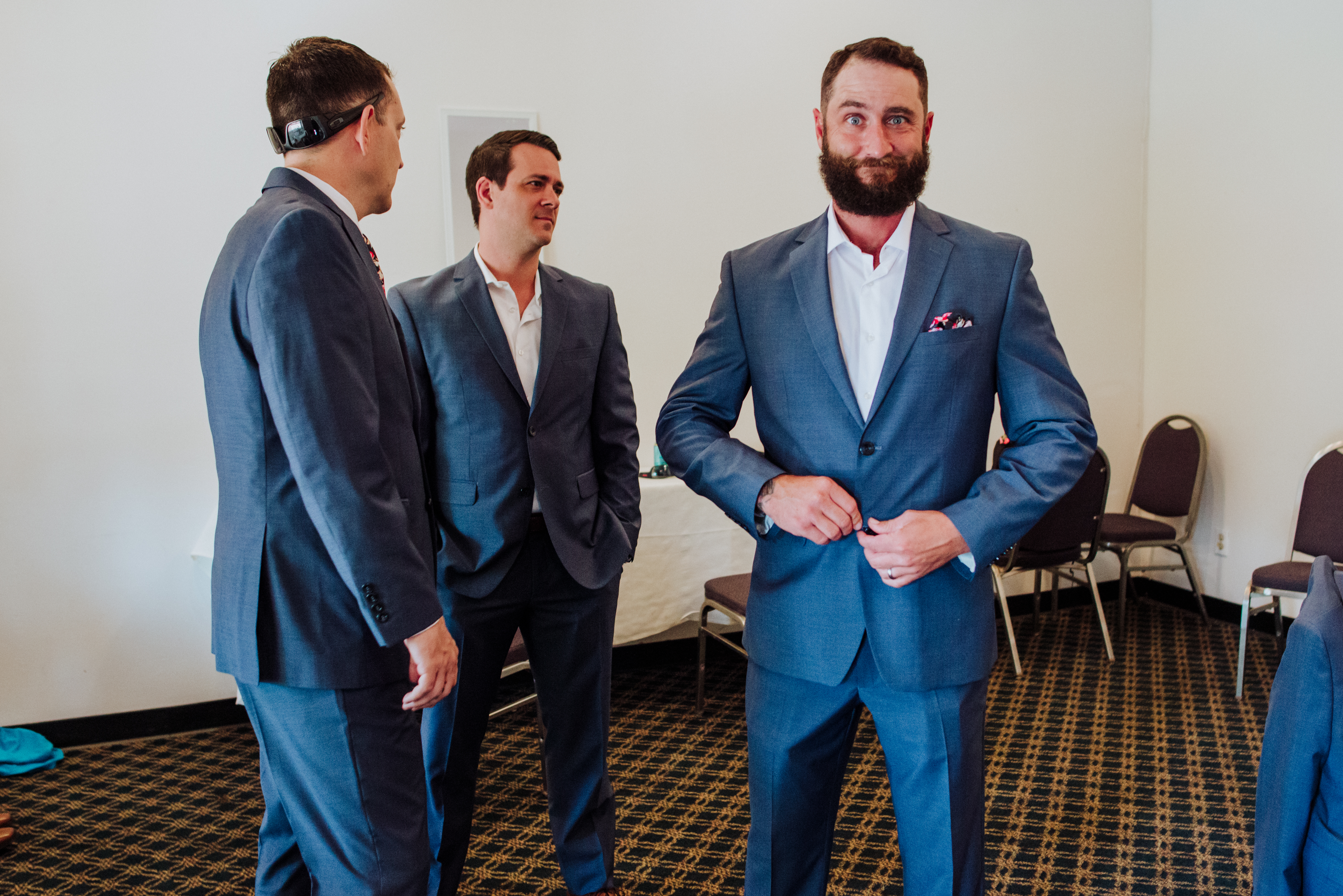 Groomsmen getting readyat a Romantic Style San Diego Wedding at Marina Village by Kylie Rae Photography