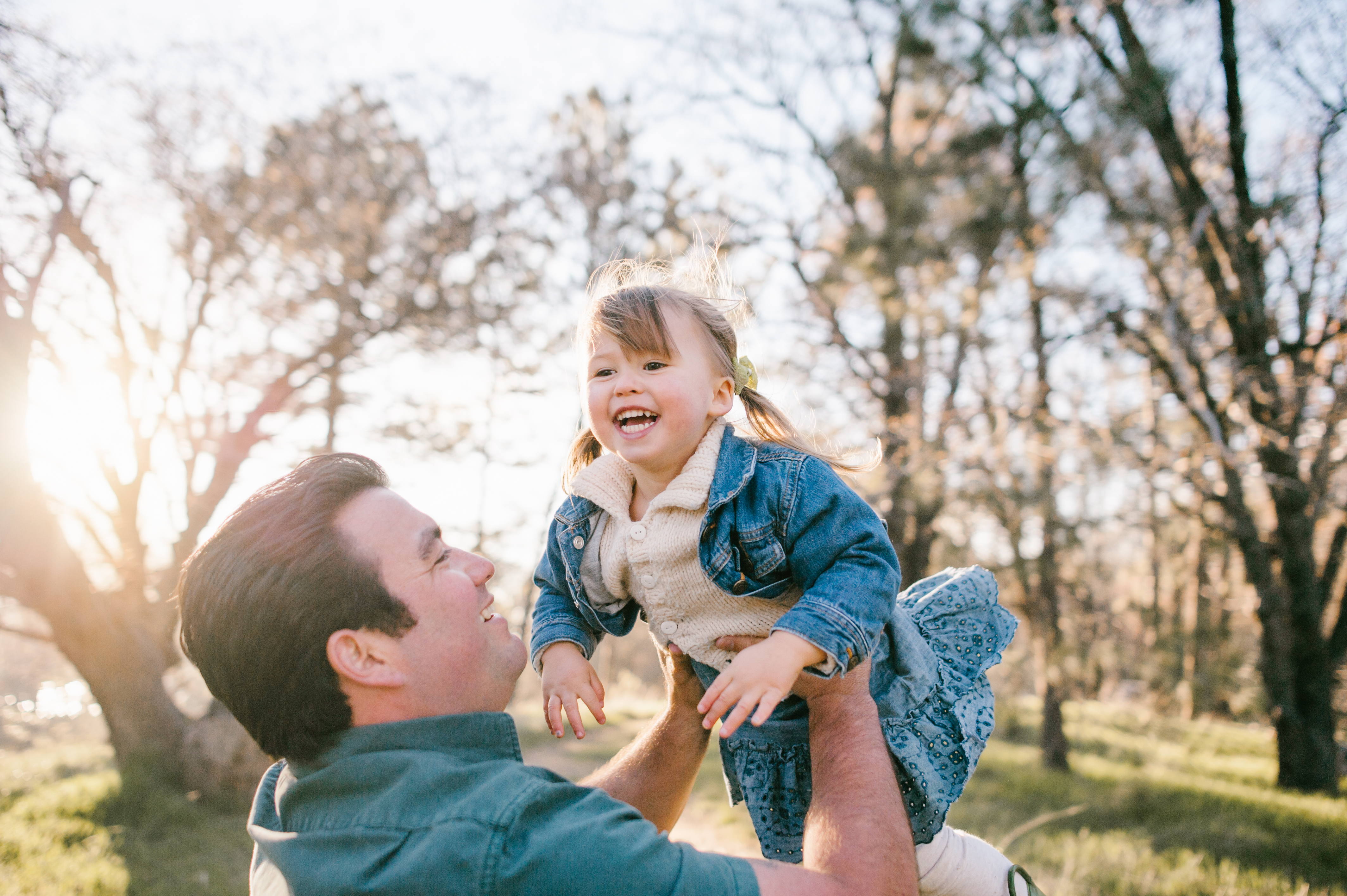Dad playingat a Family Session at Lake Cuyamaca by Kylie Rae Photography