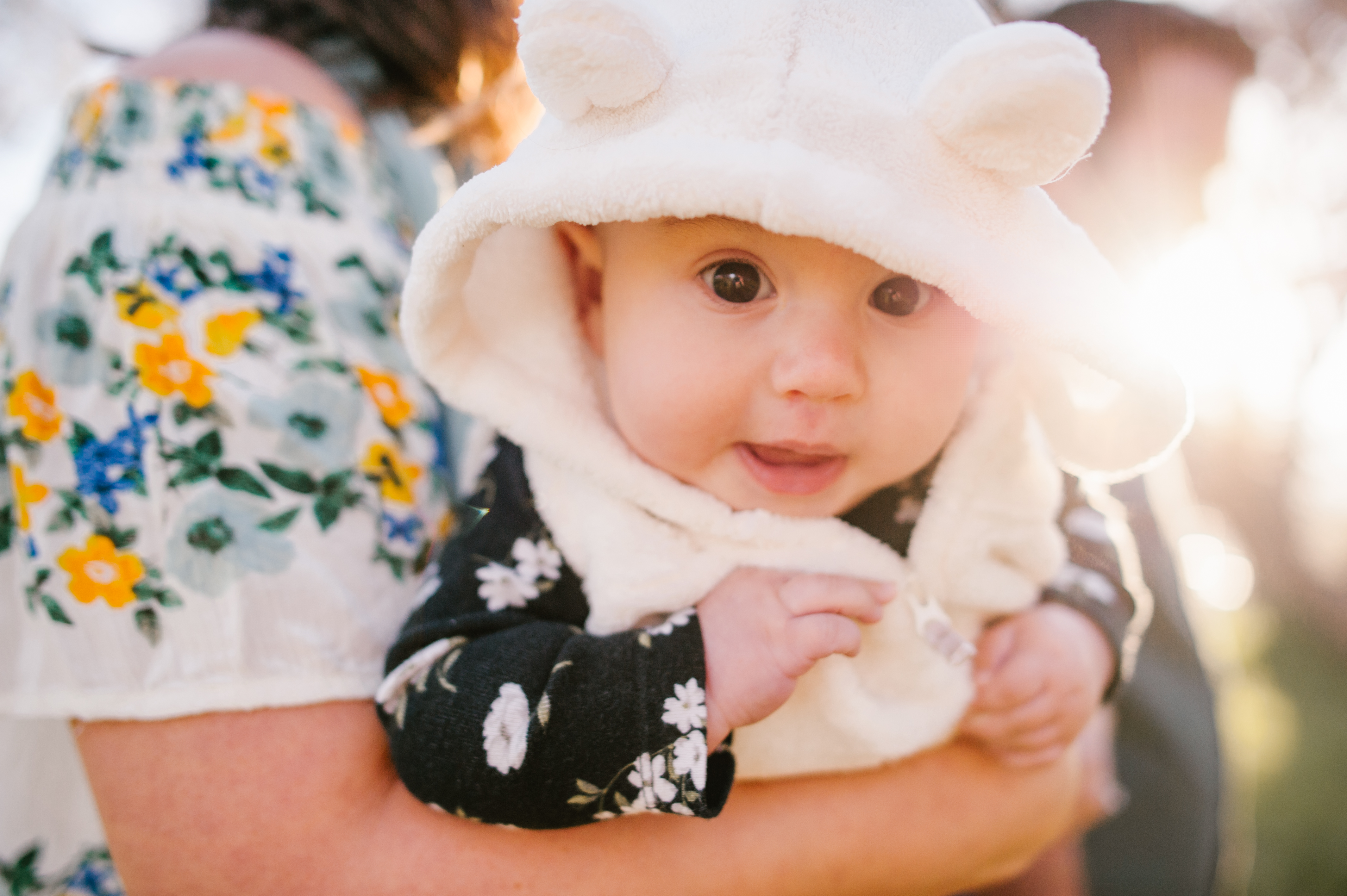 Adorable baby bear hatat a Family Session at Lake Cuyamaca by Kylie Rae Photography