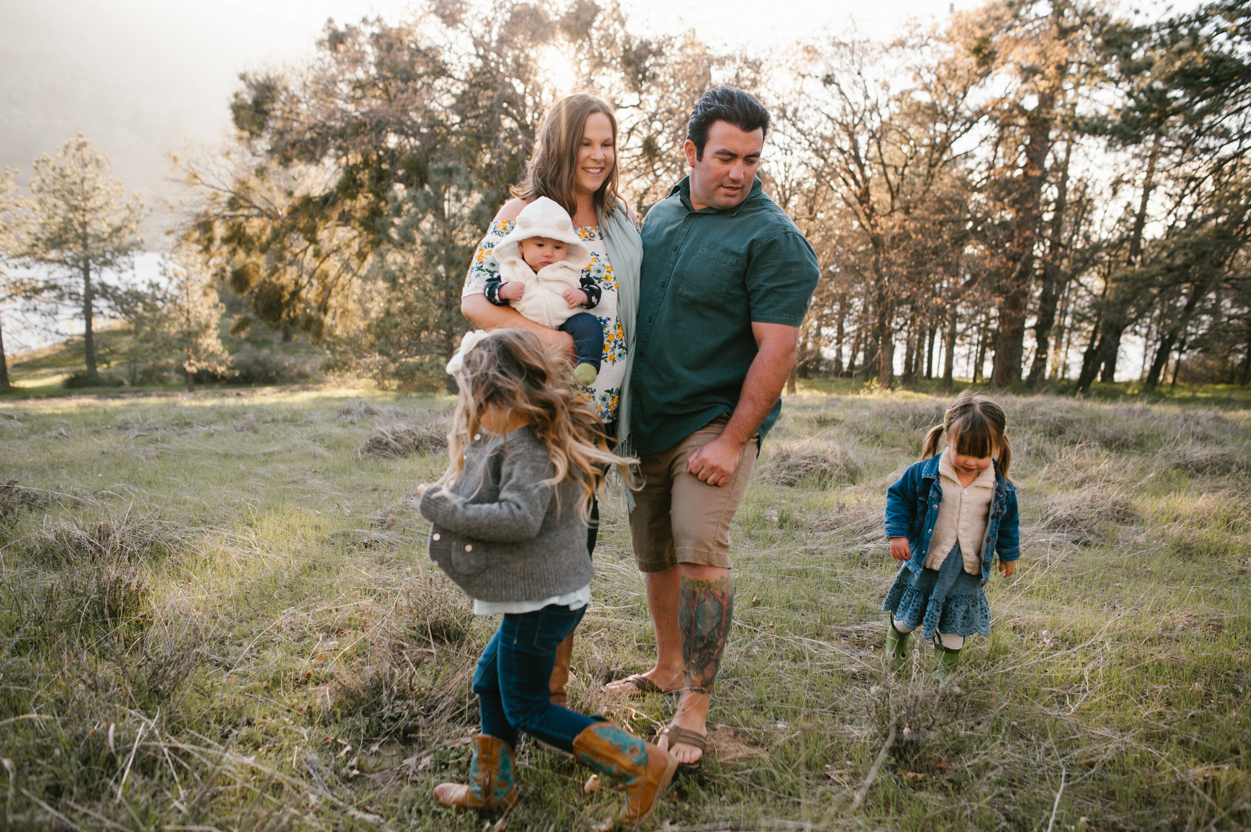 Family Playingat a Family Session at Lake Cuyamaca by Kylie Rae Photography