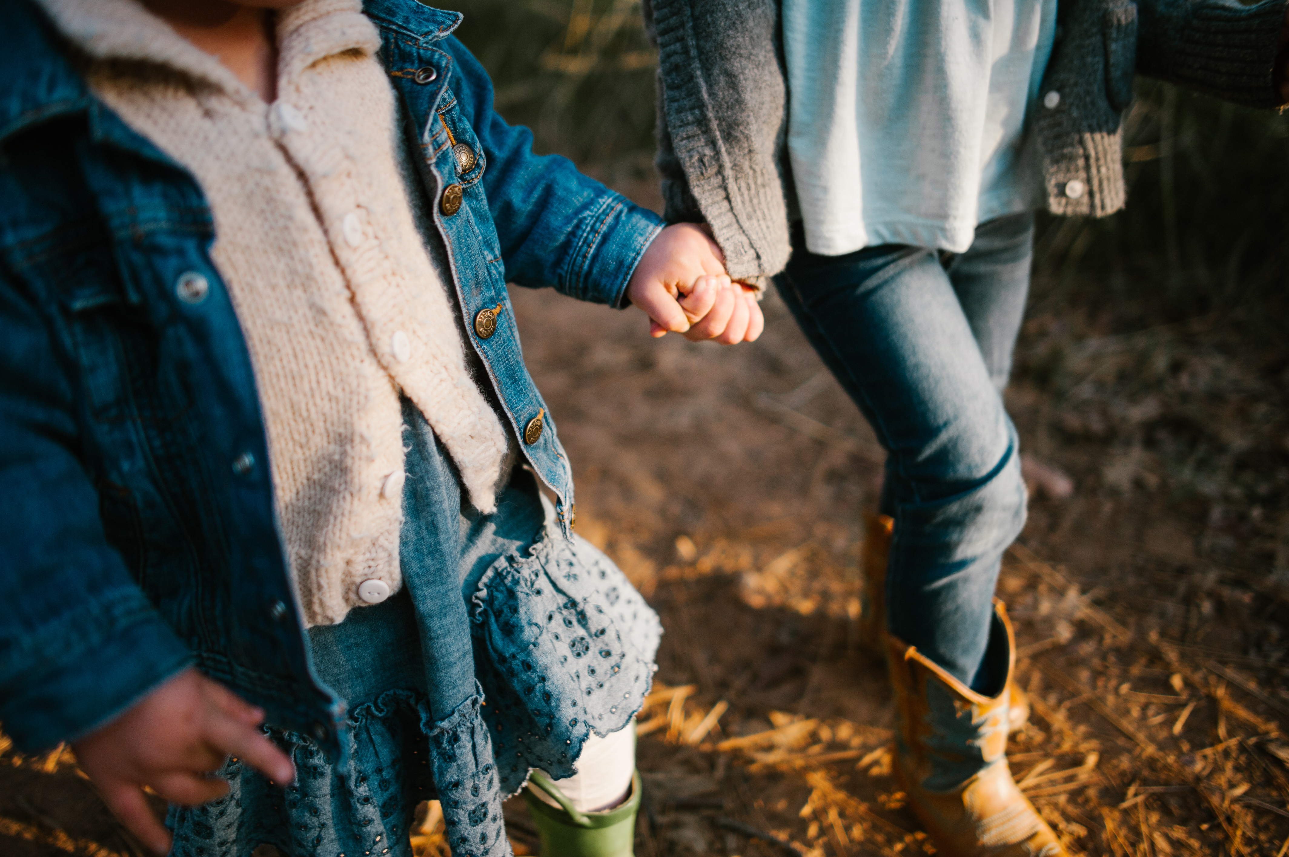 Holding handsat a Family Session at Lake Cuyamaca by Kylie Rae Photography