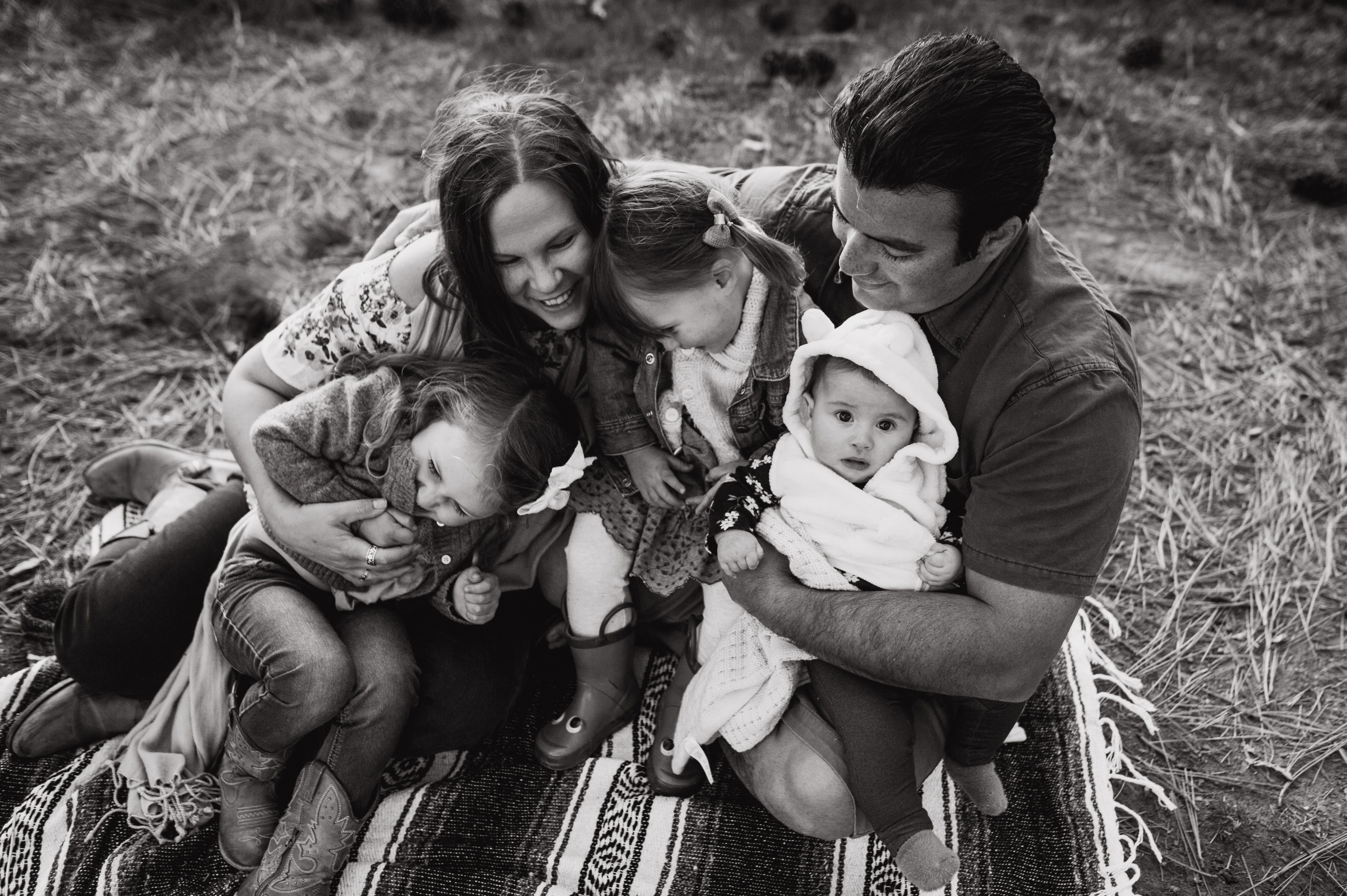 Family snugglesat a Family Session at Lake Cuyamaca by Kylie Rae Photography