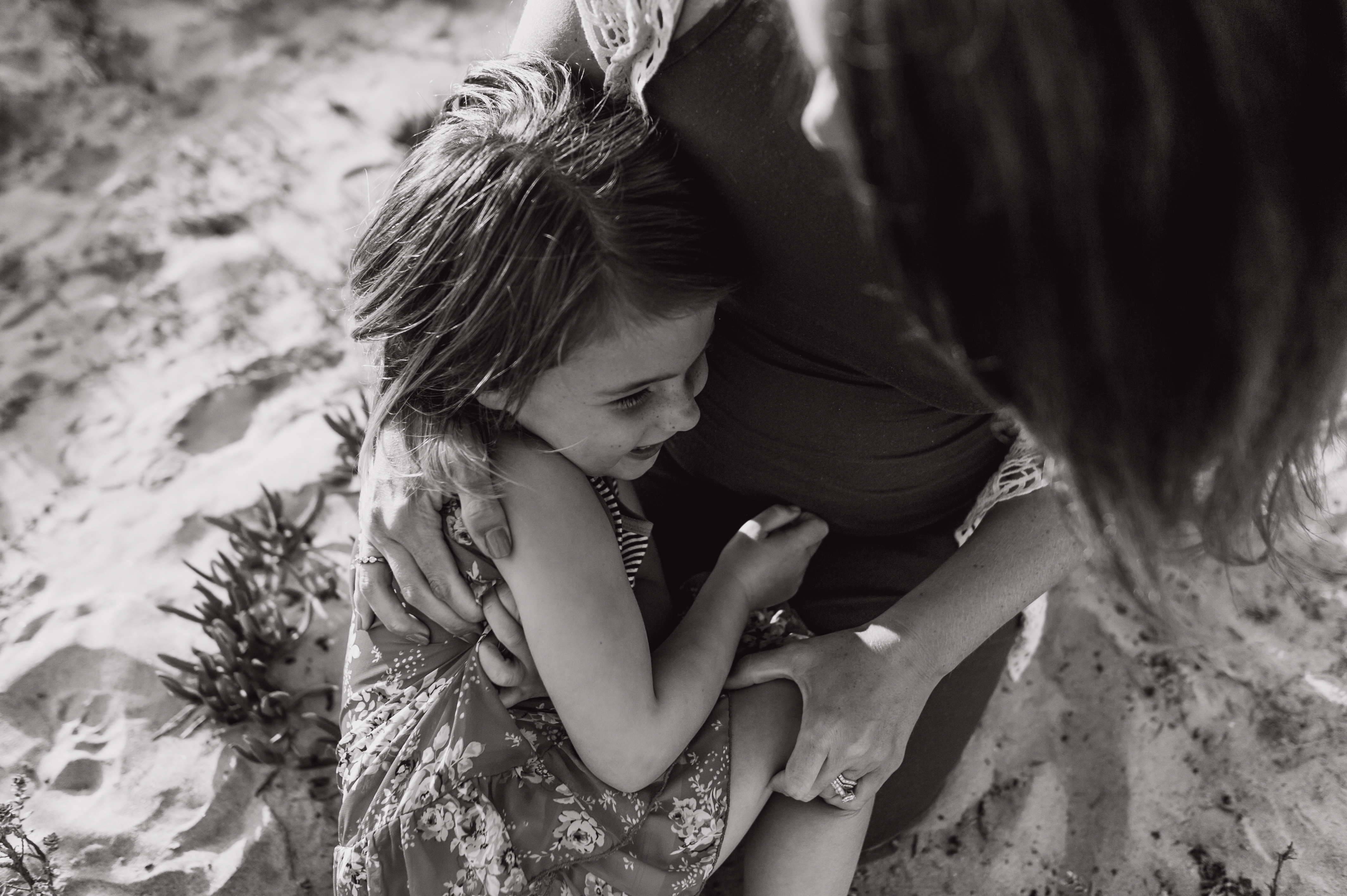 Mom and daughterfamily session at Coronado Beach by Kylie Rae Photography