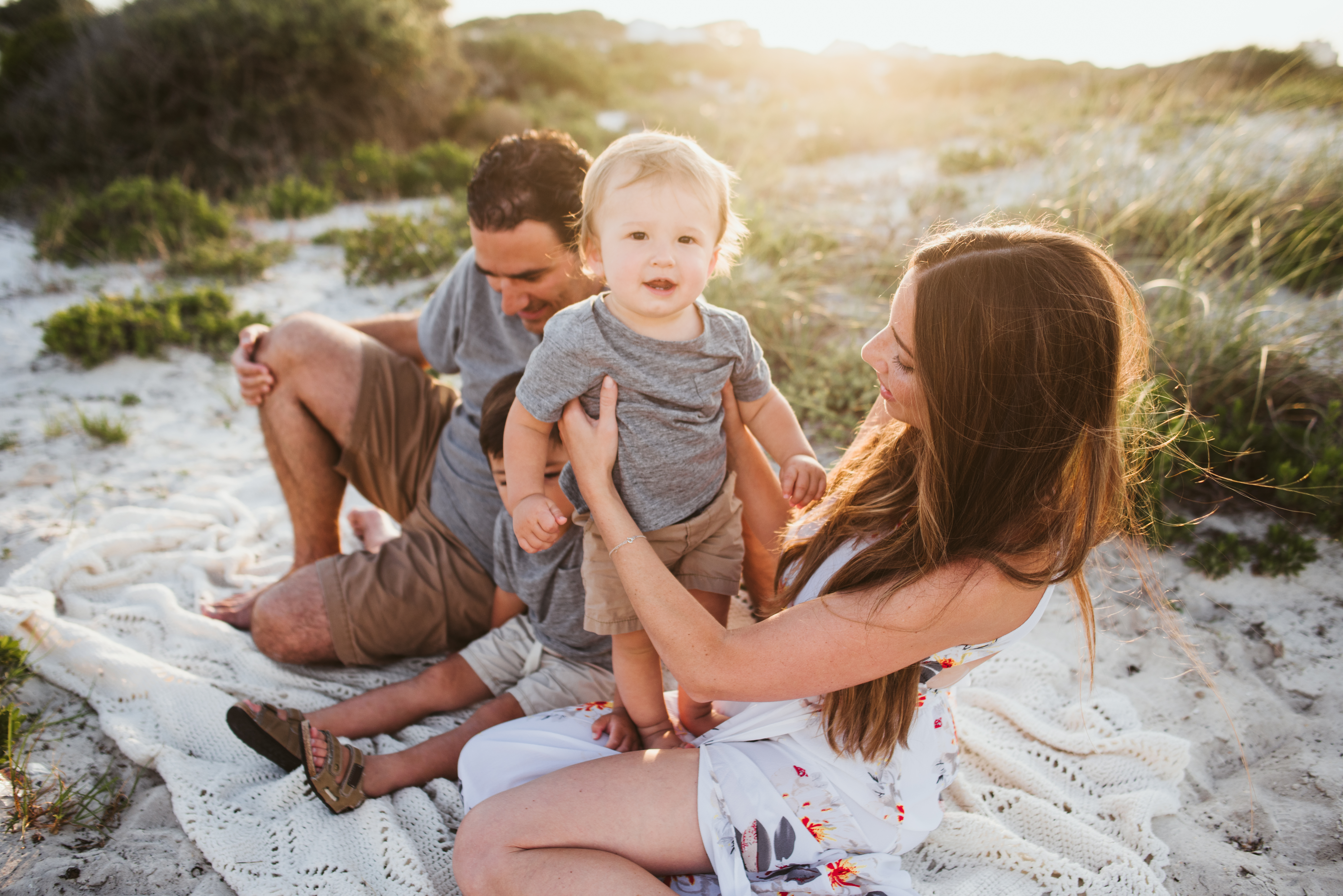 St. Andrews State Park in Panama City Florida Extended Family Beach Session by Kylie Rae Photography
