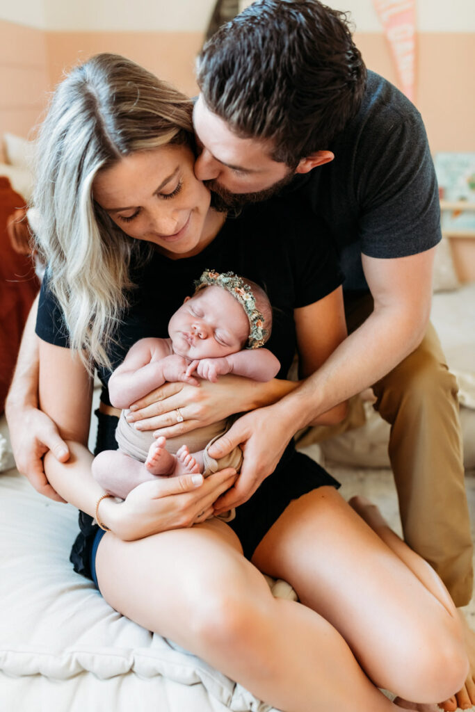 mom and dad lifestyle newborn photographer in destin florida